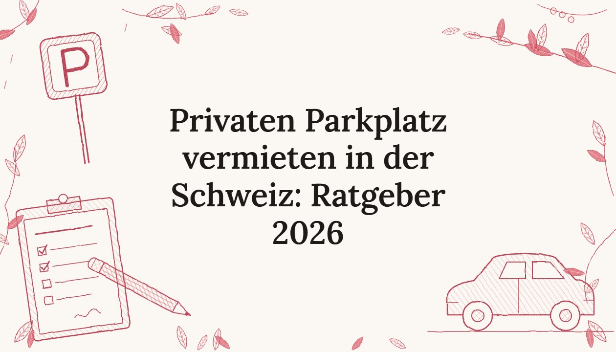 Privaten Parkplatz vermieten in der Schweiz: Ratgeber 2026